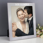 Personalised Mr & Mrs 10x8 Silver Photo Frame | Inspired Creative Gifts | UK Supplier