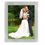 Personalised Mr & Mrs 10x8 Silver Photo Frame | Inspired Creative Gifts | UK Supplier