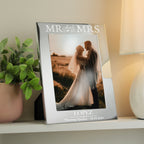 Personalised Mr & Mrs 5x7 Silver Photo Frame | Inspired Creative Gifts | UK Supplier