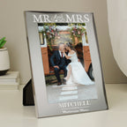 Personalised Mr & Mrs 5x7 Silver Photo Frame | Inspired Creative Gifts | UK Supplier
