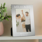 Personalised Mr & Mrs 6x4 Silver Photo Frame | Inspired Creative Gifts | UK Supplier
