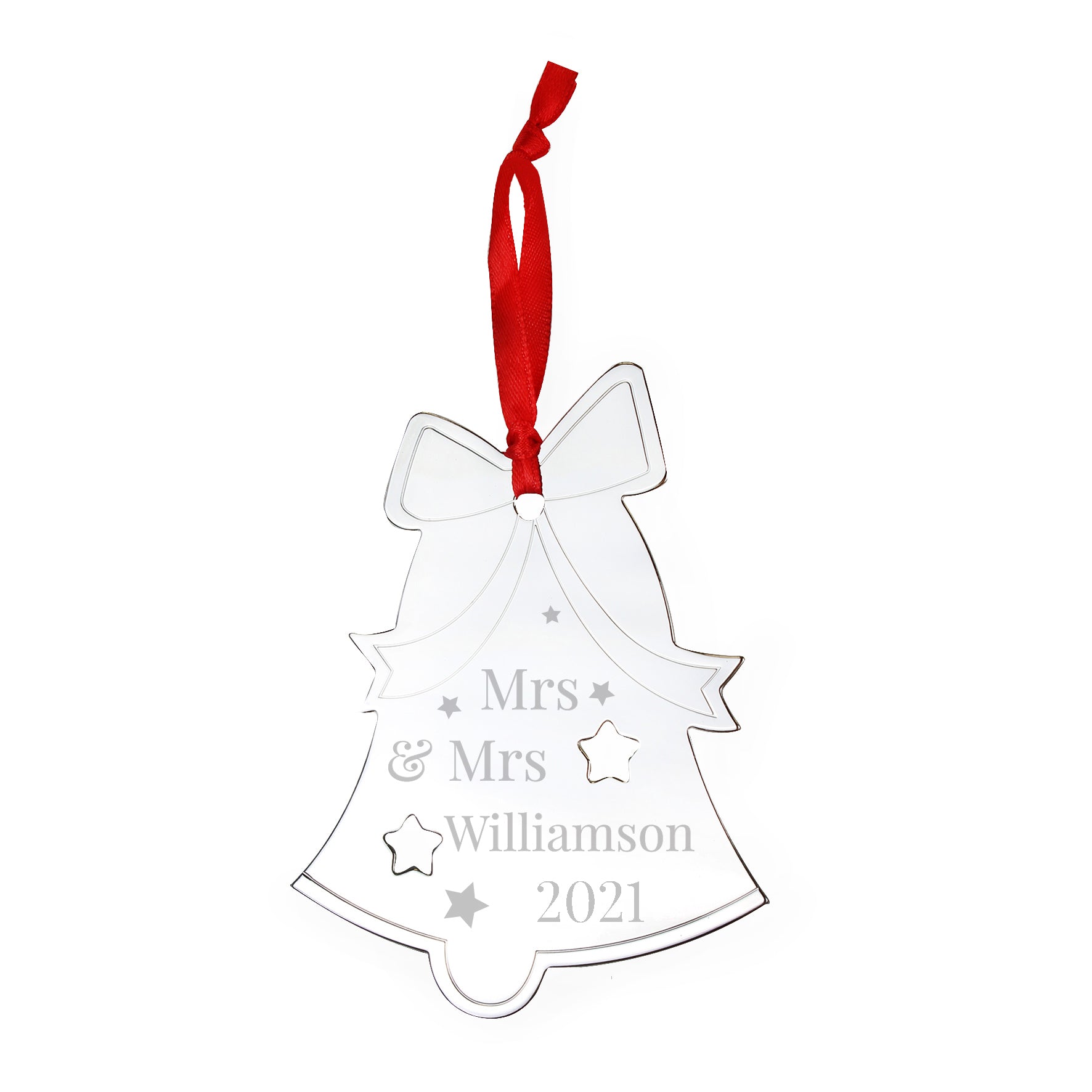 Personalised Mr & Mrs Bell Tree Decoration | Inspired Creative Gifts | UK Supplier