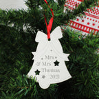 Personalised Mr & Mrs Bell Tree Decoration | Inspired Creative Gifts | UK Supplier