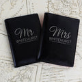 Personalised Mr & Mrs Black Passport Holders | Inspired Creative Gifts | UK Supplier
