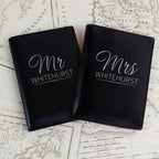 Personalised Mr & Mrs Black Passport Holders | Inspired Creative Gifts | UK Supplier