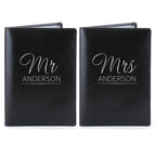 Personalised Mr & Mrs Black Passport Holders | Inspired Creative Gifts | UK Supplier