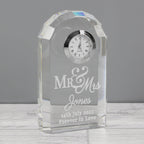 Personalised Mr & Mrs Crystal Clock | Inspired Creative Gifts | UK Supplier