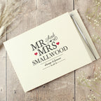Personalised Mr & Mrs Hardback Guest Book & Pen | Inspired Creative Gifts | UK Supplier
