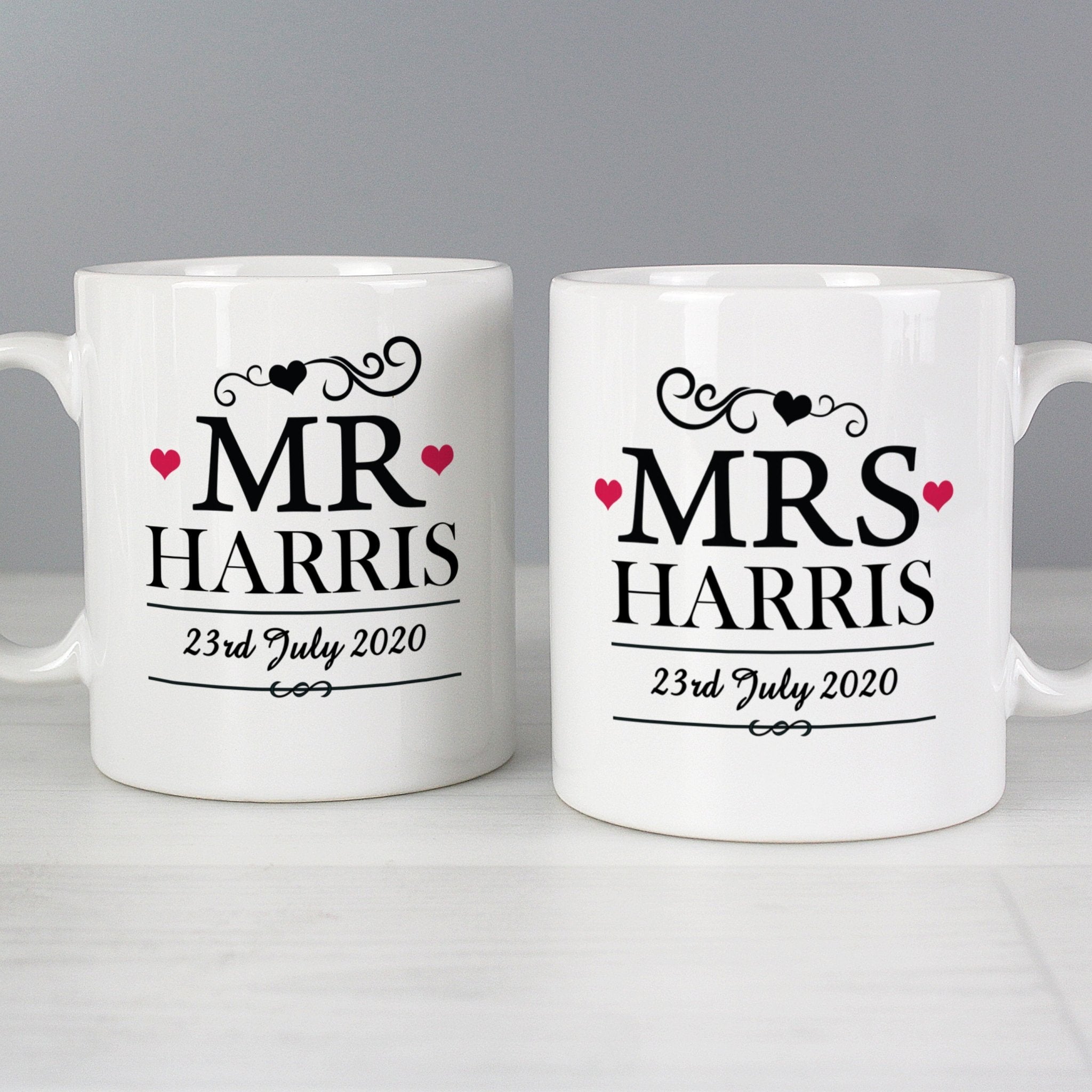 Personalised Mr & Mrs Mug Set | Inspired Creative Gifts | UK Supplier