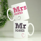 Personalised Mr & Mrs Sketch Mug Set | Inspired Creative Gifts | UK Supplier