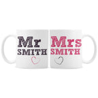Personalised Mr & Mrs Sketch Mug Set | Inspired Creative Gifts | UK Supplier