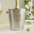 Personalised Mr & Mrs Stainless Steel Ice Bucket | Inspired Creative Gifts | UK Supplier
