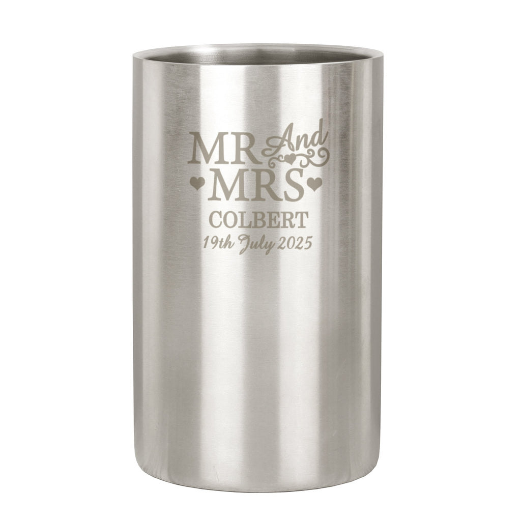 Personalised Mr & Mrs Wine Cooler | Inspired Creative Gifts | UK Supplier