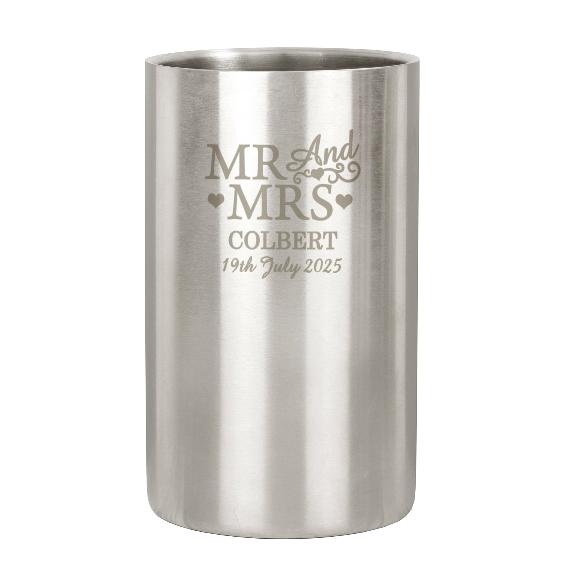 Personalised Mr & Mrs Wine Cooler | Inspired Creative Gifts | UK Supplier
