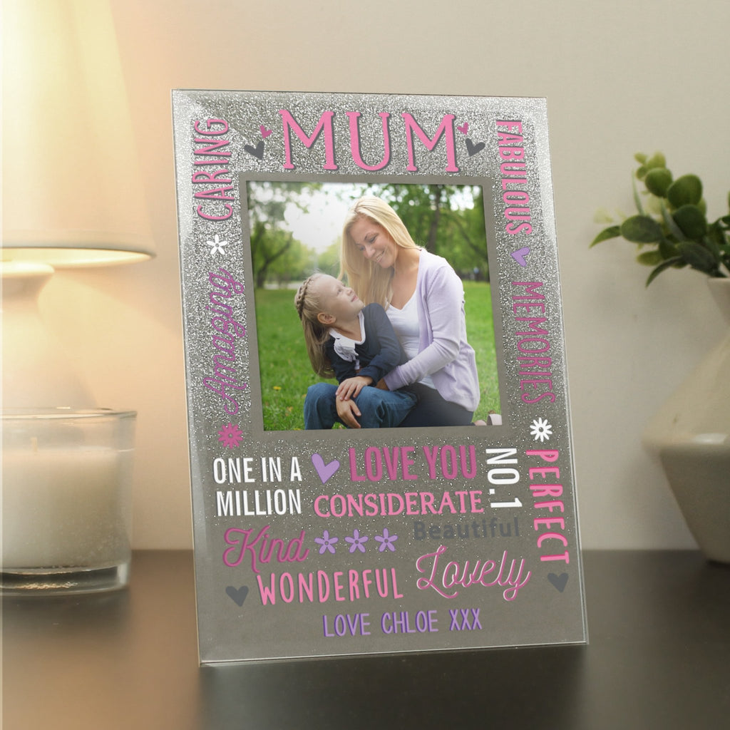 Personalised Mum Glitter Frame | Inspired Creative Gifts | UK Supplier