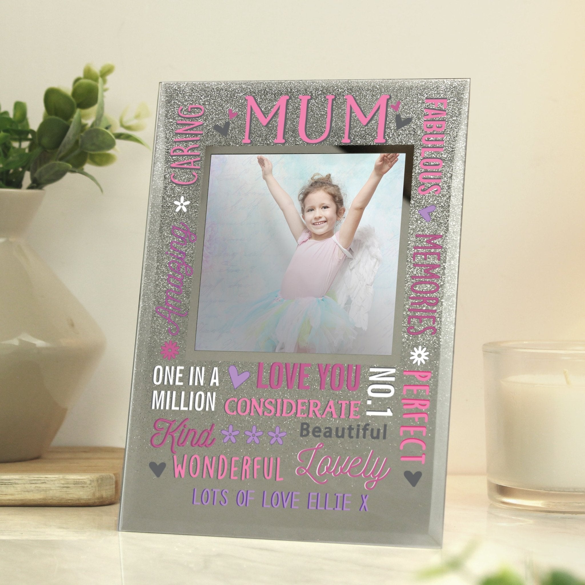 Personalised Mum Glitter Frame | Inspired Creative Gifts | UK Supplier
