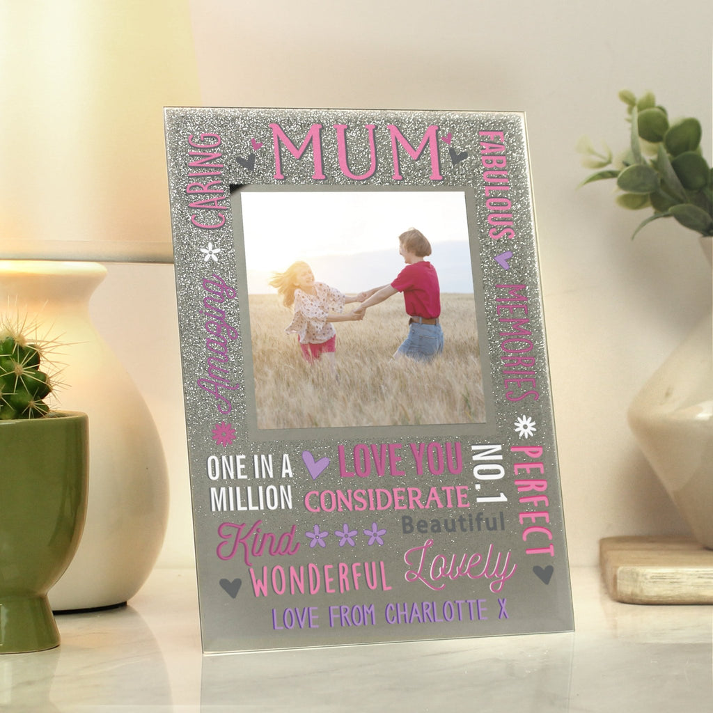 Personalised Mum Glitter Frame | Inspired Creative Gifts | UK Supplier