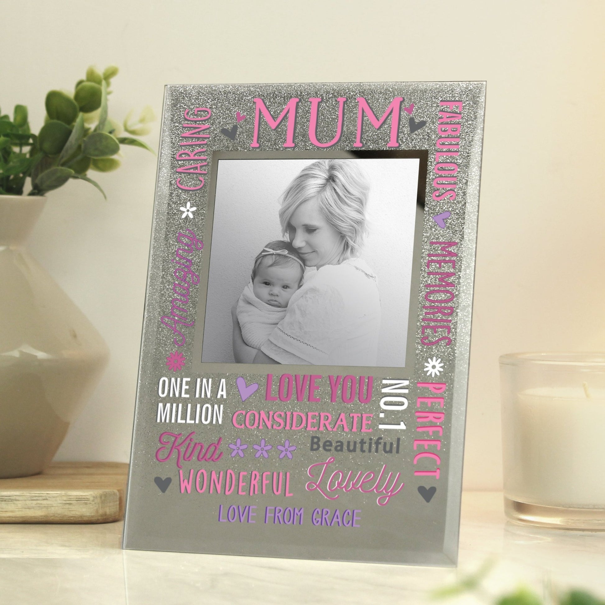 Personalised Mum Glitter Frame | Inspired Creative Gifts | UK Supplier