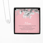 Personalised Mum Sentiment Silver Tone Necklace and Box | Inspired Creative Gifts | UK Supplier