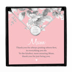 Personalised Mum Sentiment Silver Tone Necklace and Box | Inspired Creative Gifts | UK Supplier