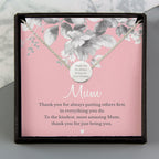 Personalised Mum Sentiment Silver Tone Necklace and Box | Inspired Creative Gifts | UK Supplier