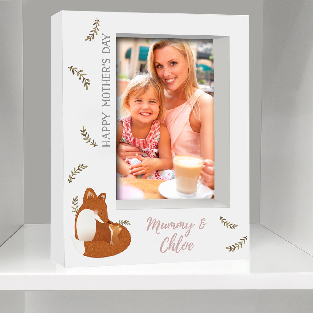 Personalised Mummy and Me Fox 5x7 Box Photo Frame | Inspired Creative Gifts | UK Supplier