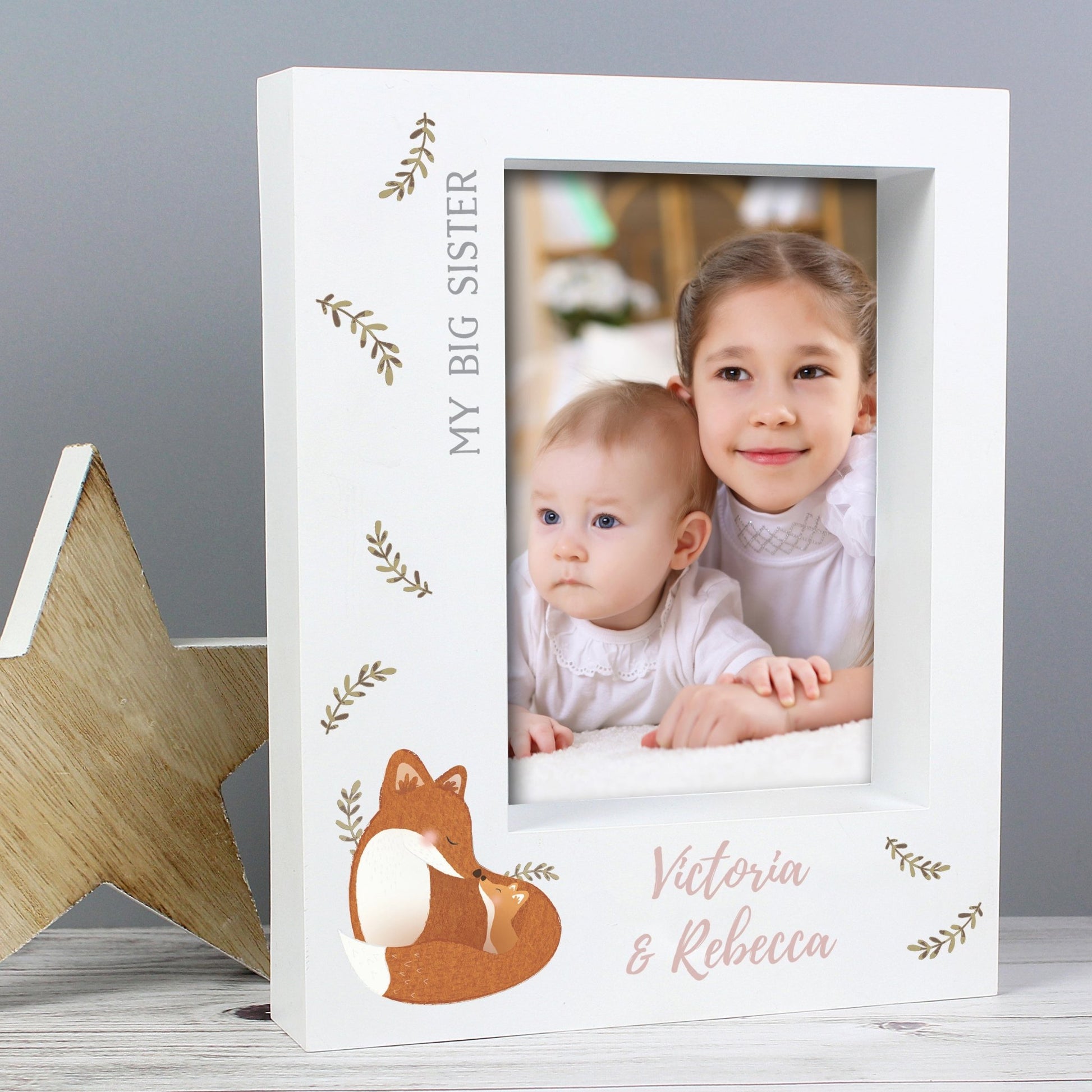 Personalised Mummy and Me Fox 5x7 Box Photo Frame | Inspired Creative Gifts | UK Supplier