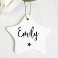 Personalised Name Ceramic Star Decoration | Inspired Creative Gifts | UK Supplier