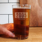 Personalised Name & Date Pint Glass | Inspired Creative Gifts | UK Supplier