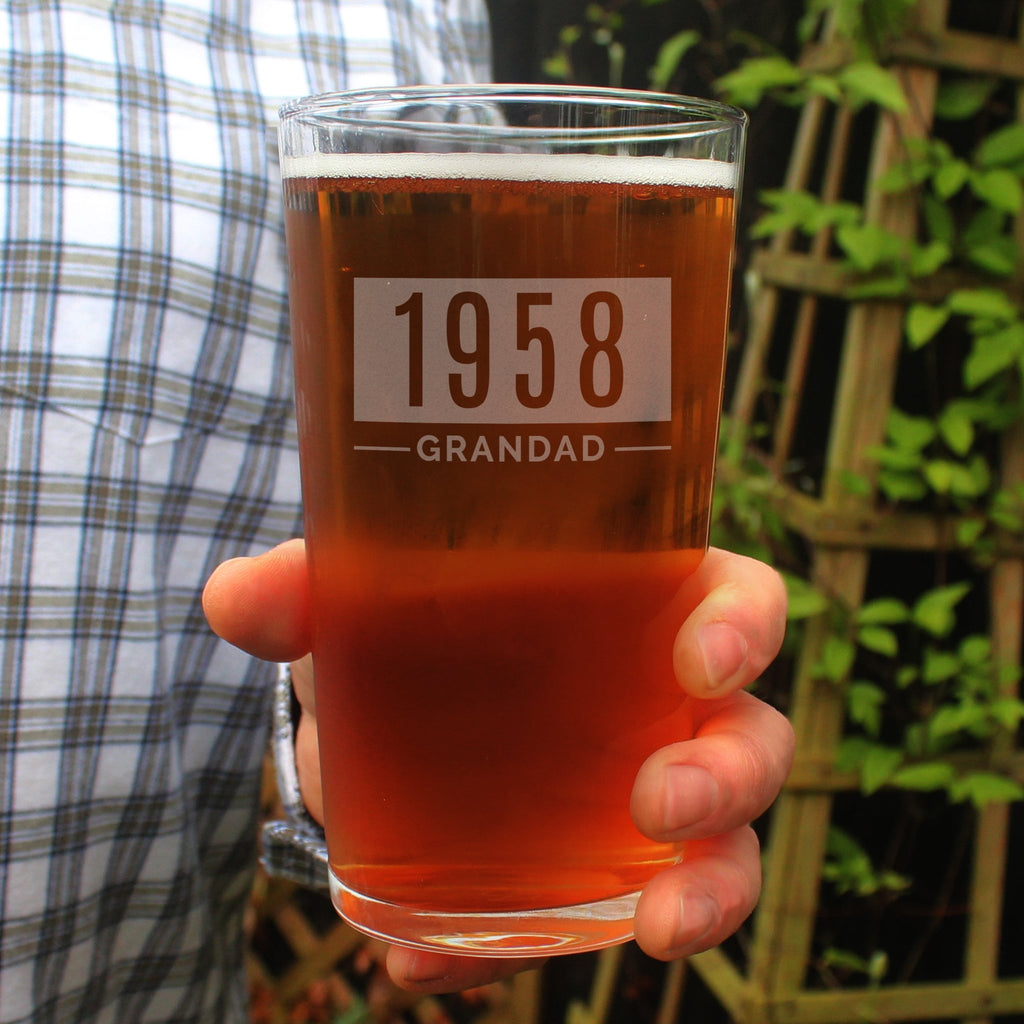 Personalised Name & Date Pint Glass | Inspired Creative Gifts | UK Supplier