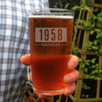 Personalised Name & Date Pint Glass | Inspired Creative Gifts | UK Supplier