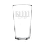 Personalised Name & Date Pint Glass | Inspired Creative Gifts | UK Supplier