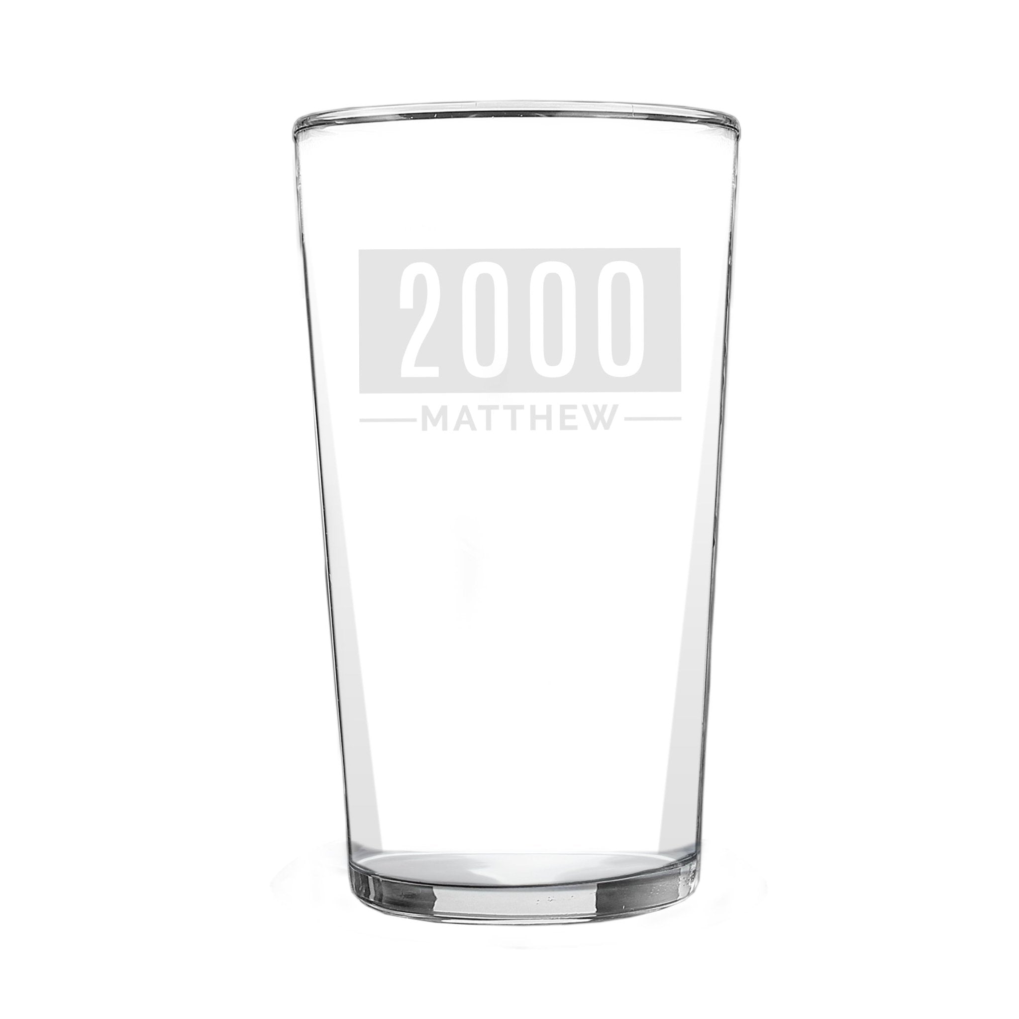 Personalised Name & Date Pint Glass | Inspired Creative Gifts | UK Supplier