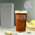 Personalised Name & Date Pint Glass | Inspired Creative Gifts | UK Supplier