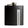 Personalised Name Only Black Hip Flask | Inspired Creative Gifts | UK Supplier