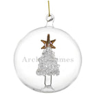 Personalised Name Only Christmas Tree Glass Bauble | Inspired Creative Gifts | UK Supplier