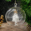 Personalised Name Only Christmas Tree Glass Bauble | Inspired Creative Gifts | UK Supplier