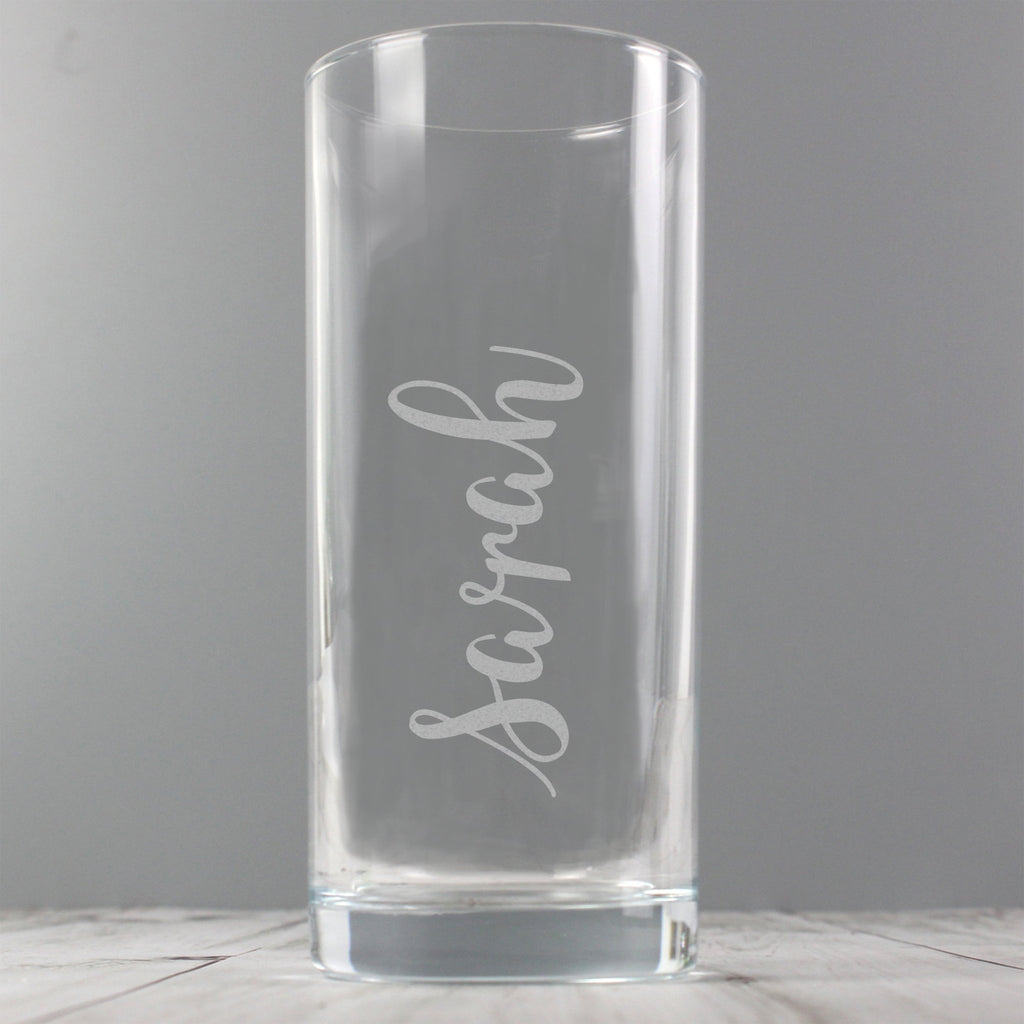 Personalised Name Only Engraved Hi Ball Glass | Inspired Creative Gifts | UK Supplier