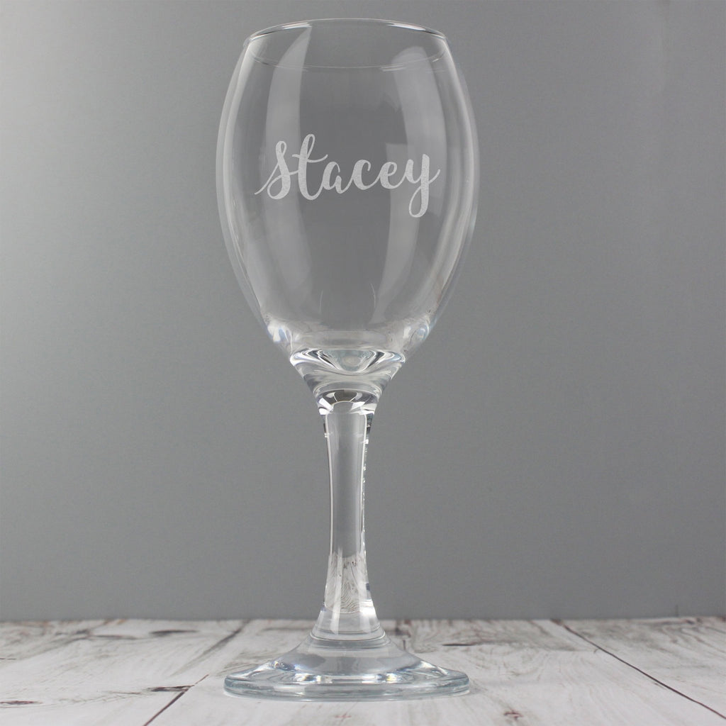 Personalised Name Only Engraved Wine Glass | Inspired Creative Gifts | UK Supplier
