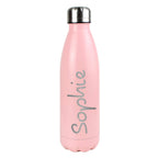 Personalised Name Only Pink Metal Insulated Drinks Bottle | Inspired Creative Gifts | UK Supplier