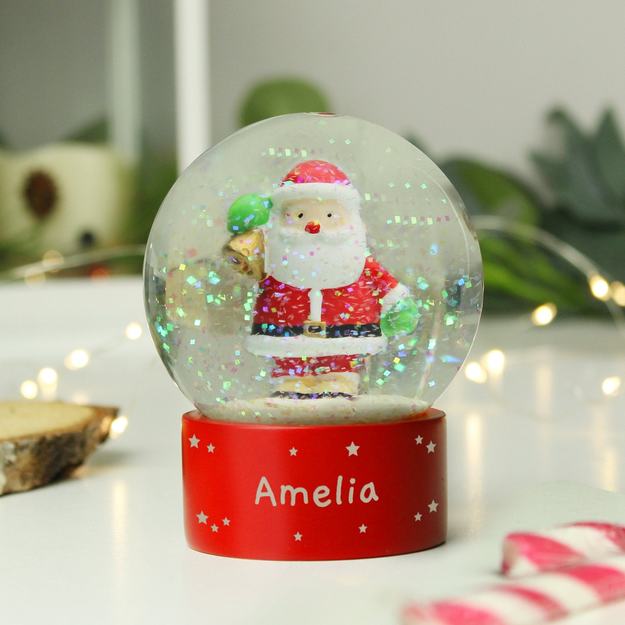 Personalised Name Only Santa Snow Globe | Inspired Creative Gifts | UK Supplier