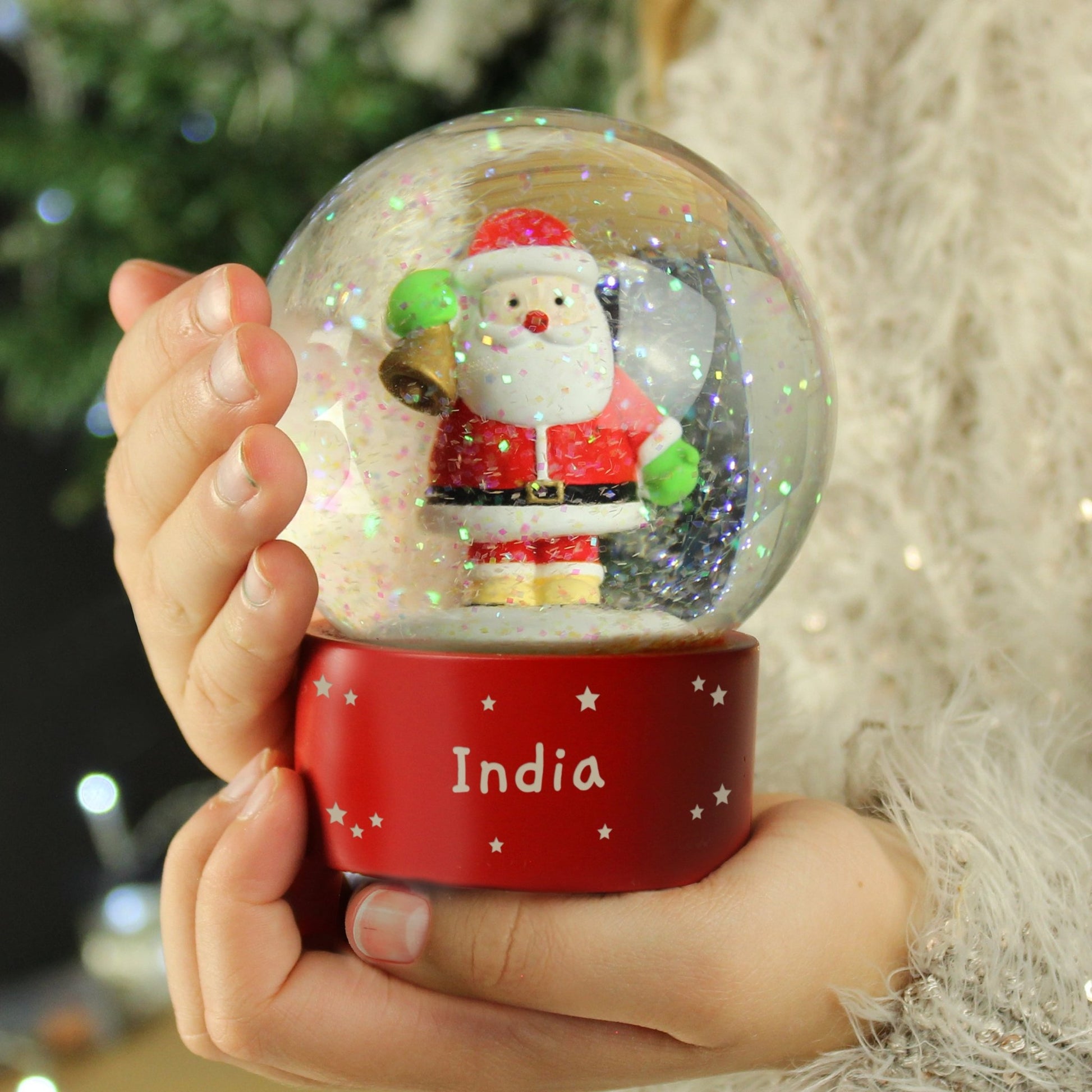 Personalised Name Only Santa Snow Globe | Inspired Creative Gifts