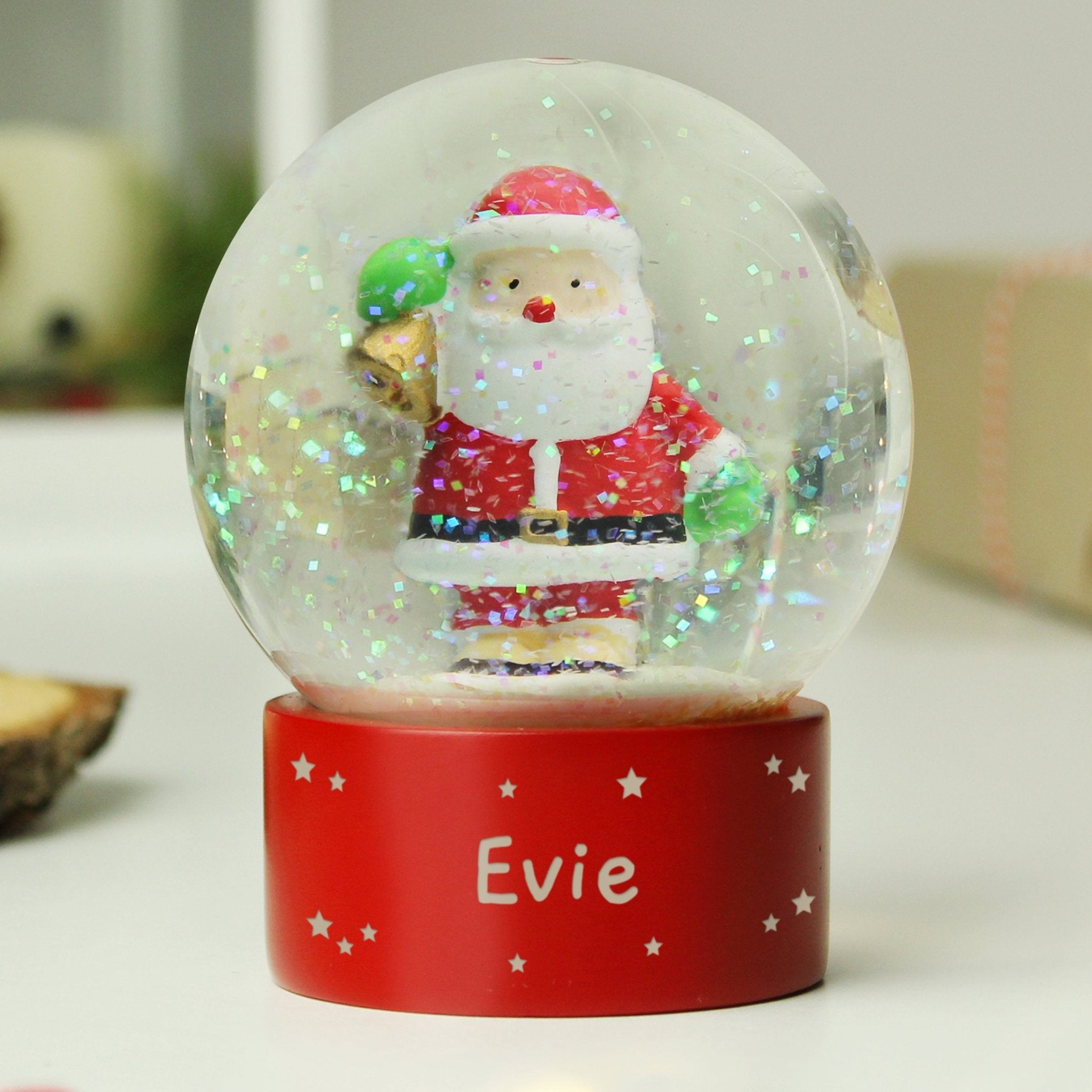 Personalised Name Only Santa Snow Globe | Inspired Creative Gifts | UK Supplier