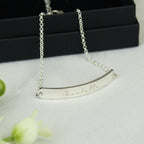 Personalised Name Only Silver Tone Bar Bracelet | Inspired Creative Gifts | UK Supplier