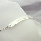 Personalised Name Only Silver Tone Bar Bracelet | Inspired Creative Gifts | UK Supplier
