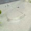 Personalised Name Only Silver Tone Bar Bracelet | Inspired Creative Gifts | UK Supplier