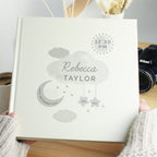 Personalised New Baby Moon & Stars Square Photo Album | Inspired Creative Gifts | UK Supplier