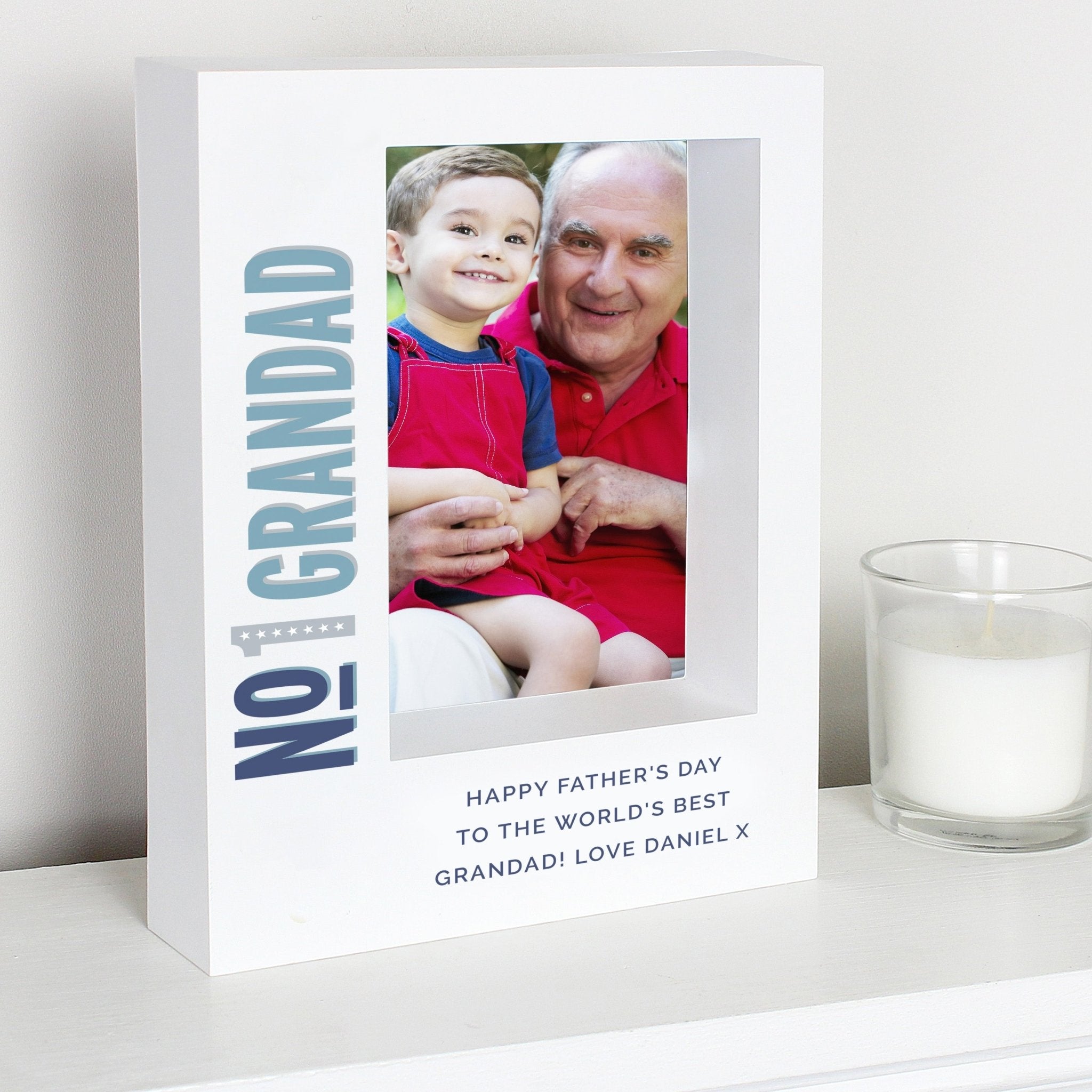 Personalised No.1 5x7 Box Photo Frame | Inspired Creative Gifts | UK Supplier