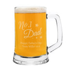 Personalised No.1 Dad Glass Pint Stern Tankard | Inspired Creative Gifts | UK Supplier