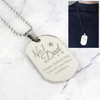 Personalised No.1 Dad Stainless Steel Dog Tag Necklace | Inspired Creative Gifts | UK Supplier